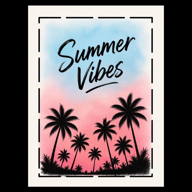 Summer Vibes Retro Palmen Design
