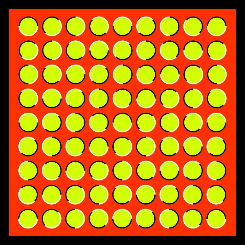 optical illusion - moving circles