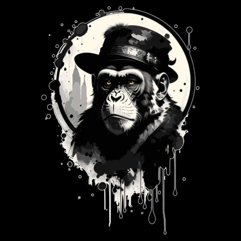 Affe mit Hut