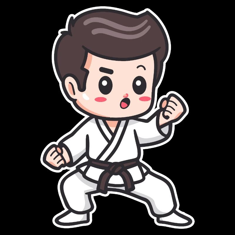 Dessin de karaté garçon