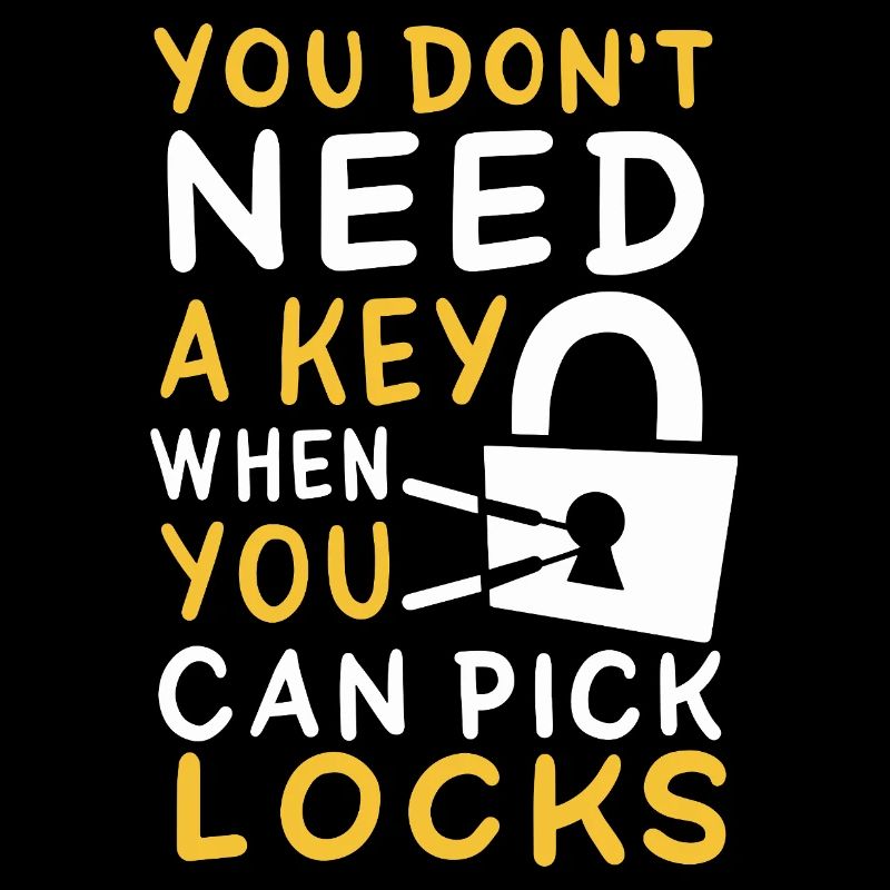 Funny Locksmith Picking Locks Hobbyist Graphic