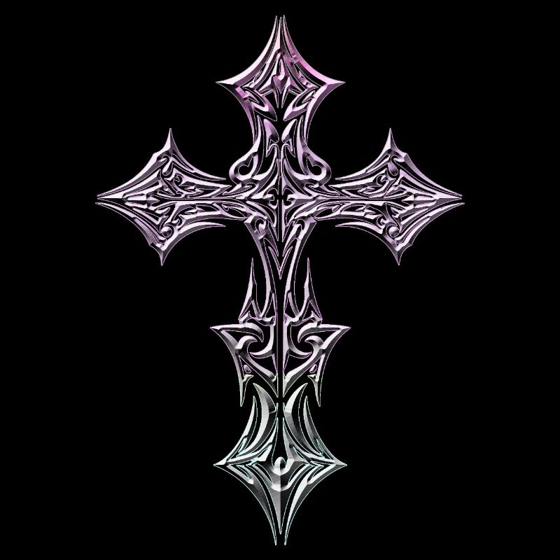 Gradient de croix filigrané orné