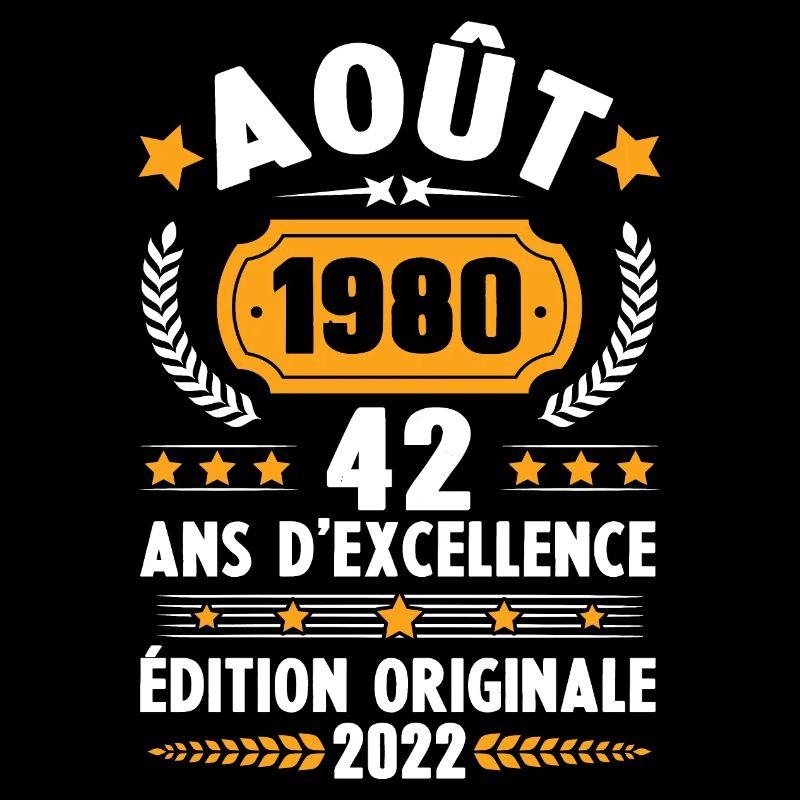 Cadeau D'anniversaire Rétro 42 Ans Août 1980