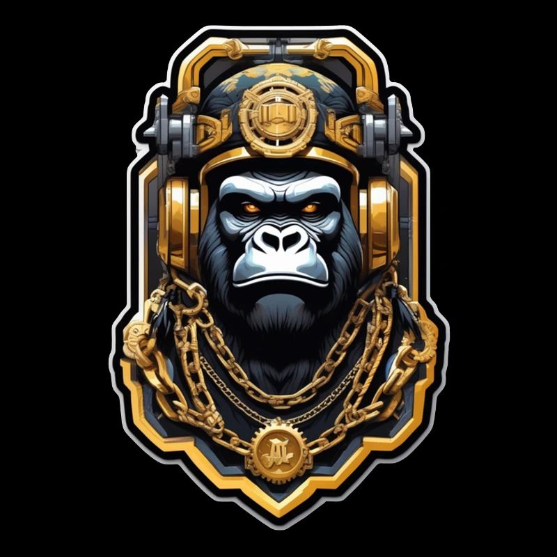Gorilla with Gold Chain