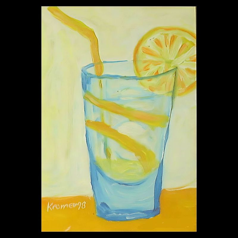 Zitronen Glas Cocktail