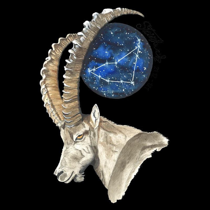Sternzeichen Steinbock mit Datum und Sternbild