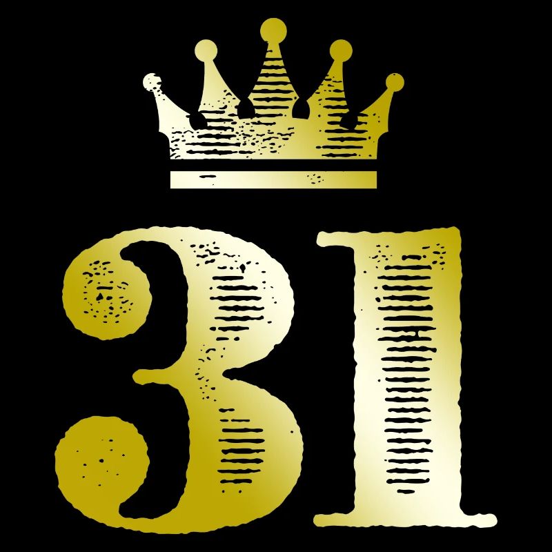 31 Number Crown Gold
