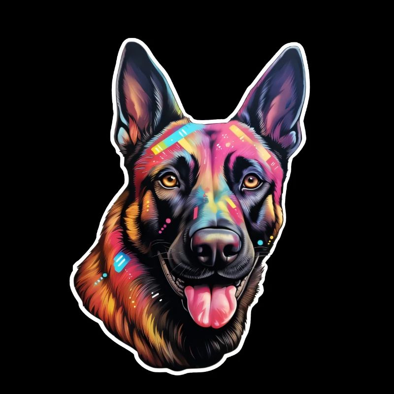 Belgian Malinois psychedelisch