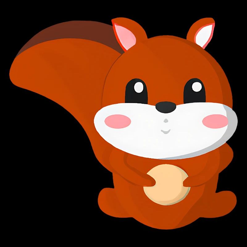 süßes Eichhörnchen mit einer Nuss und