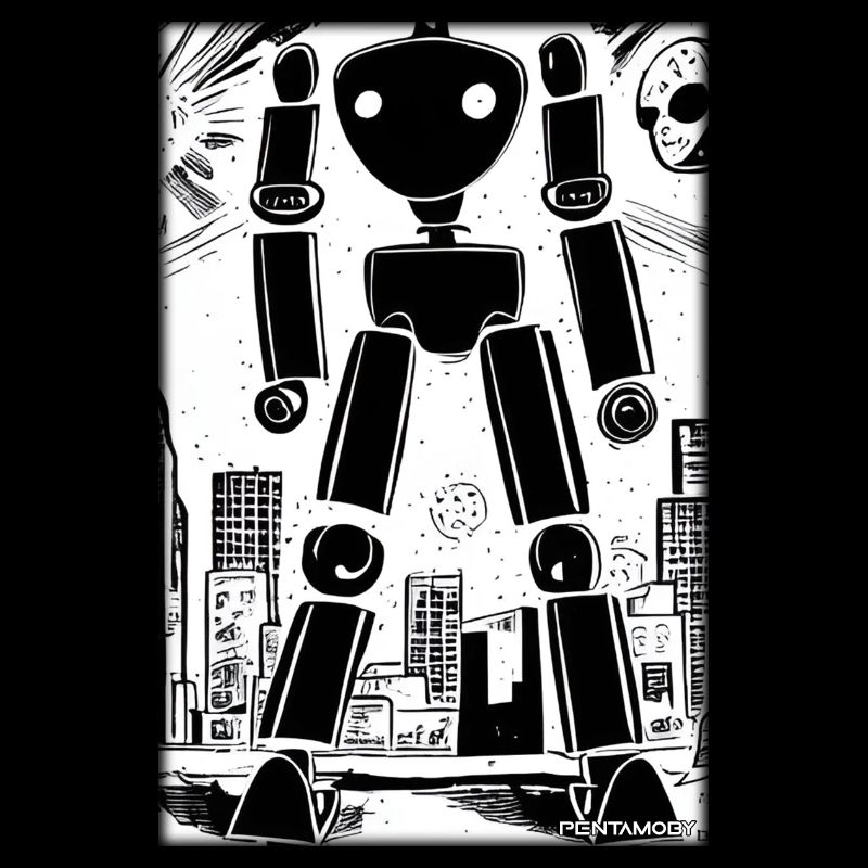 Roboter Comic Zukunft Cyborg Maschine Technik