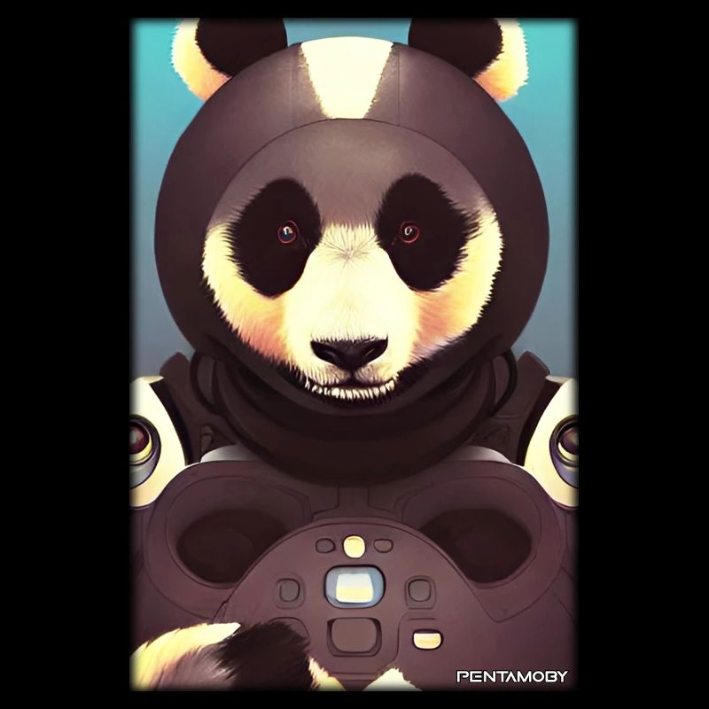 Panda Bear Panda Astronaut Future Sci-Fi Technology
