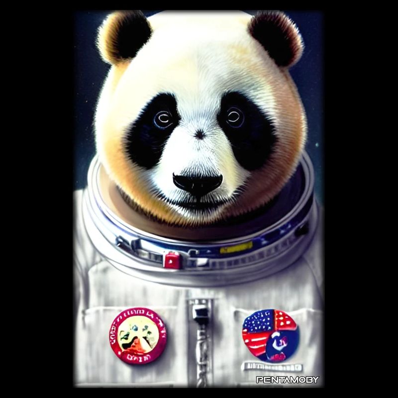 Panda Bear Panda Astronaut Future Sci-Fi Technology