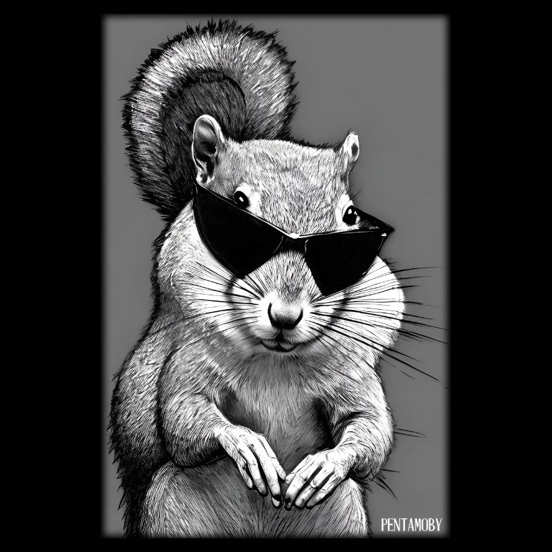 Eichhörnchen Sonnenbrille Wildtier Waldtier Wald