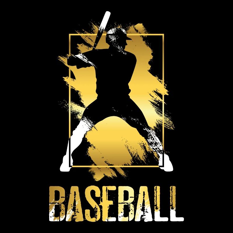 Baseball Baseball Player Gold Splash Home Run