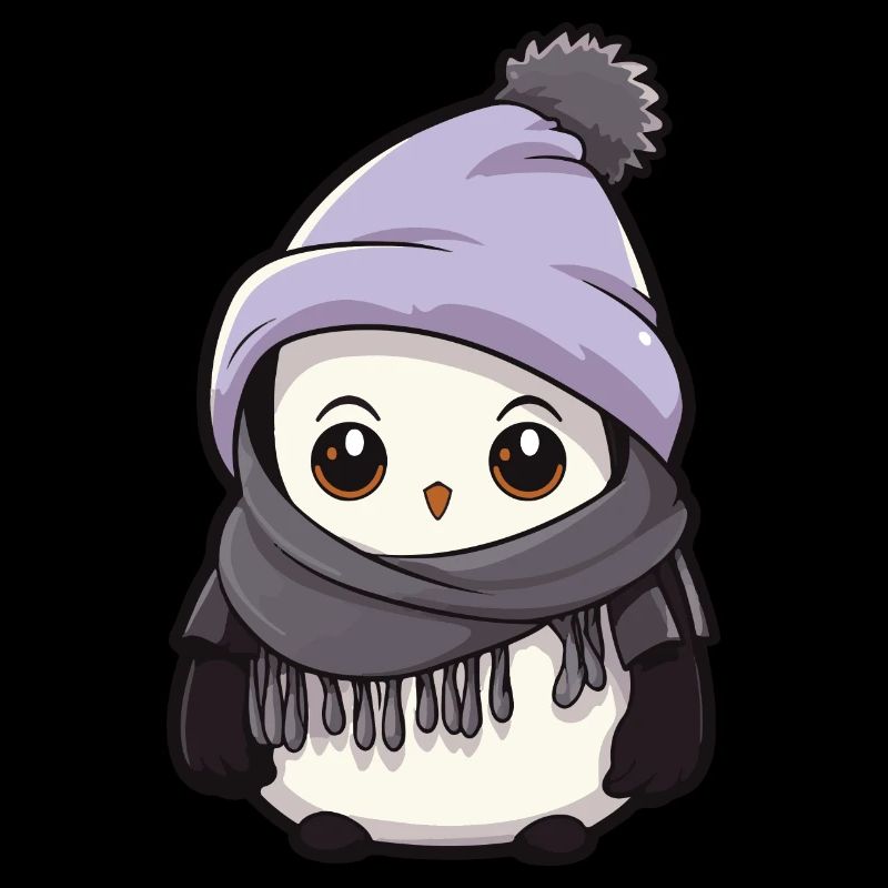 Bande dessinée d’hiver pingouin