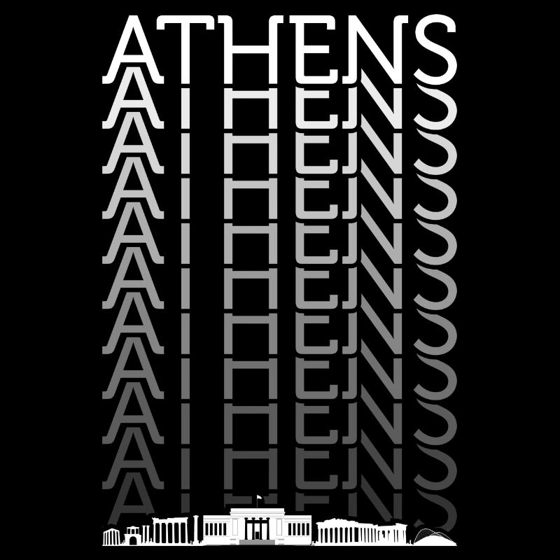 Athen Skyline Echo Typografie
