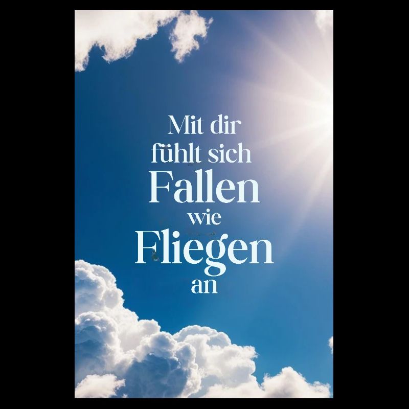 Avec vous, tomber c’est comme voler - Affiche