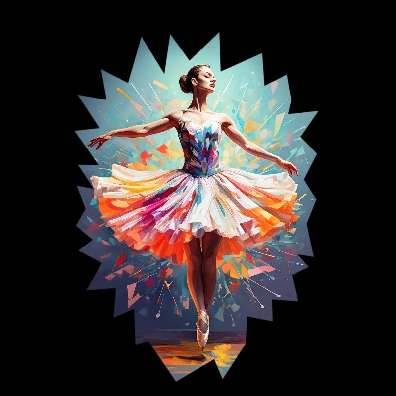 Balletttänzerin modern hyperfarben
