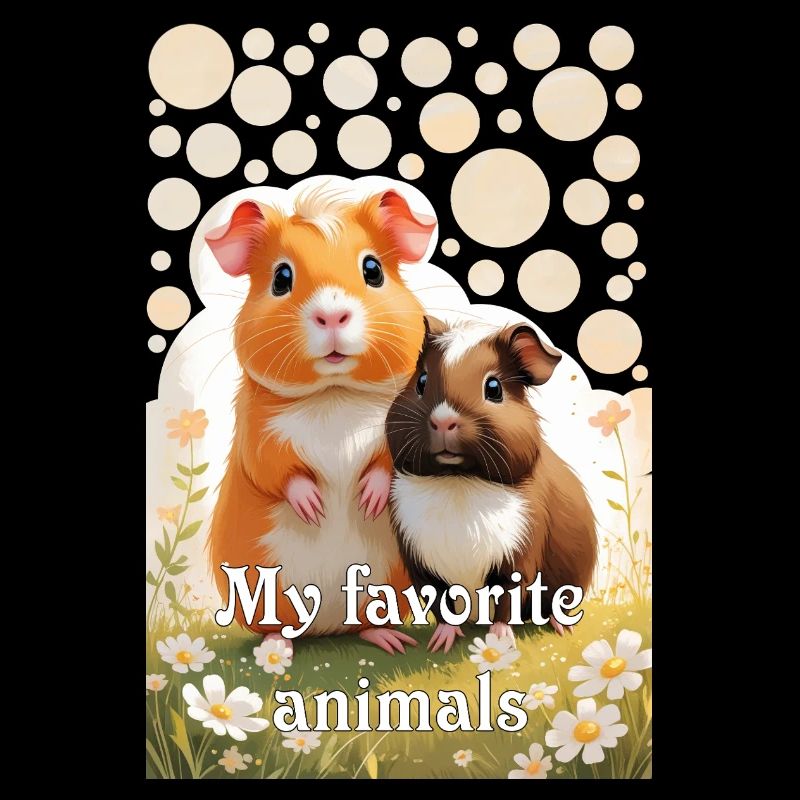 Deux cochons d’Inde mignons Mes animaux préférés