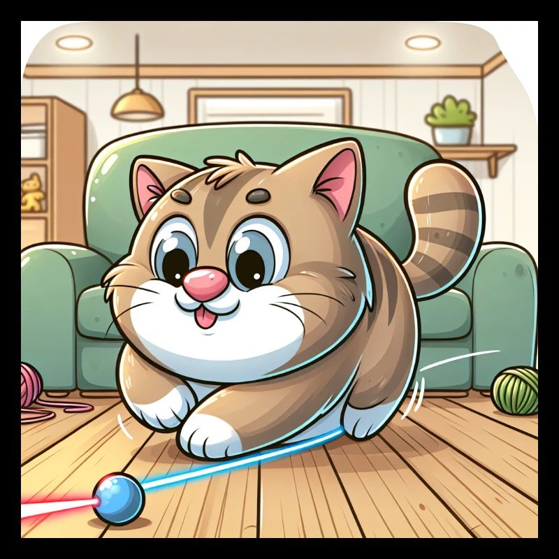 Verspielte Katze im Heim