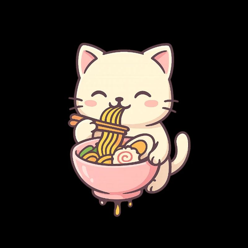 Chats mignons avec conception de salade de pâtes