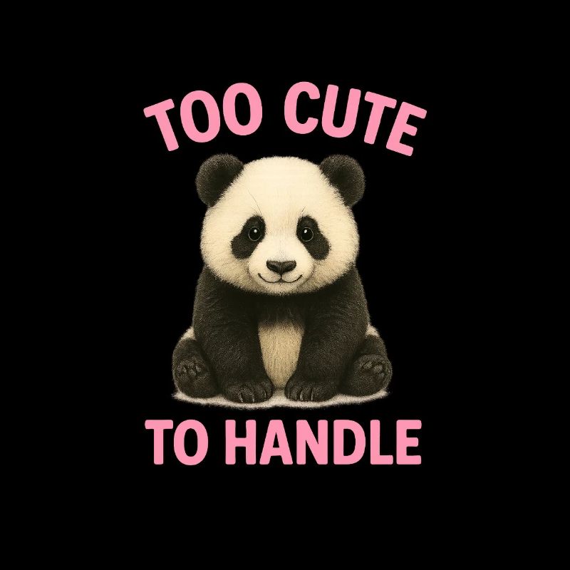 Cute panda with saying