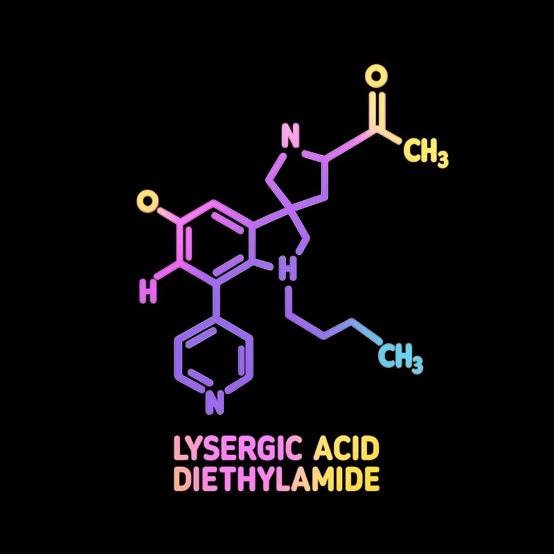Psychedelic Molecular Art LSD