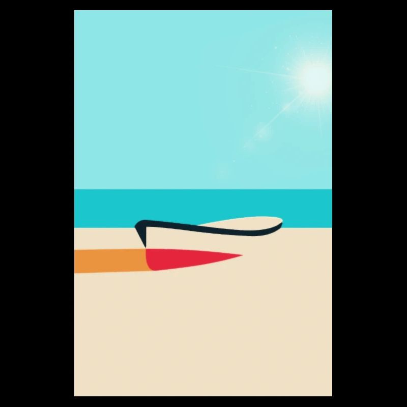 Boot am Strand – Sommer Sonne Meer