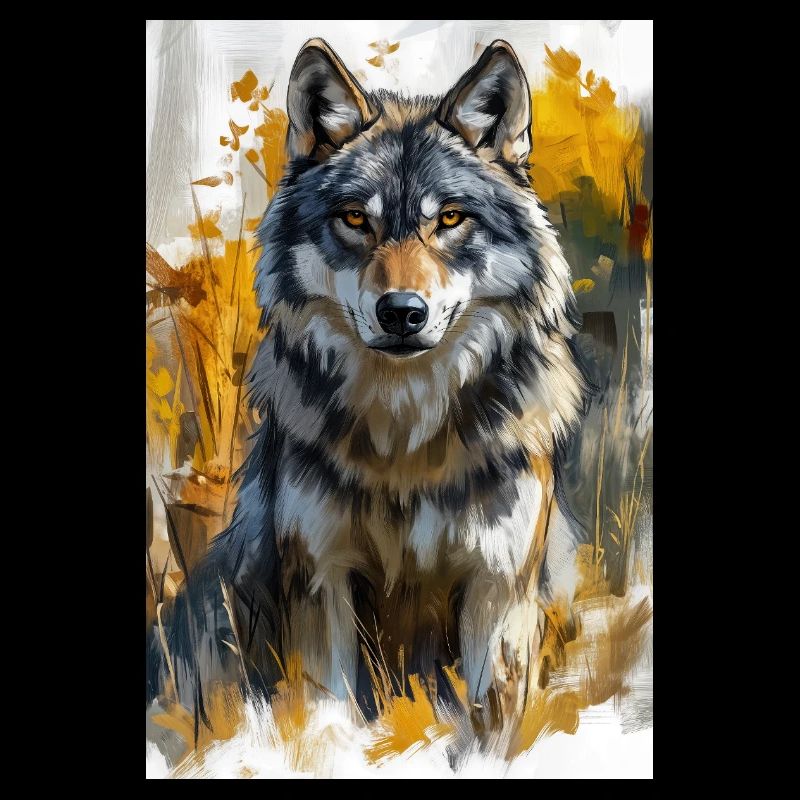 Illustration eines Wolfes