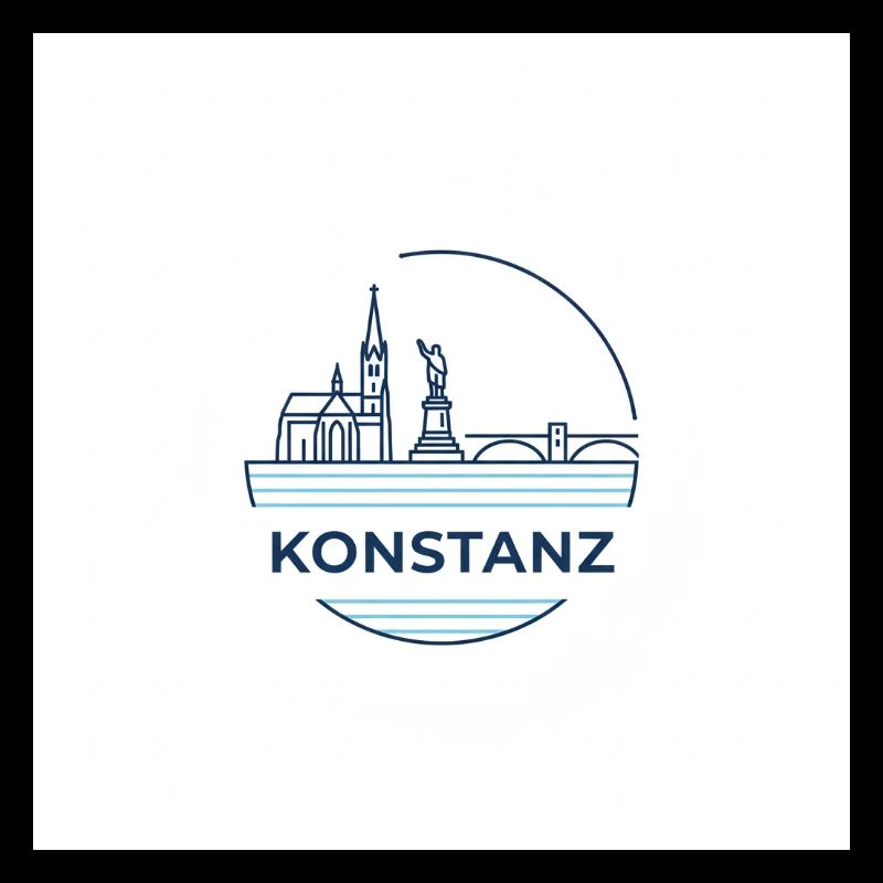 Konstanz Skyline Bodensee Emblem