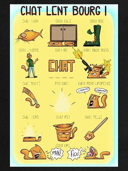 Chat lent bourg