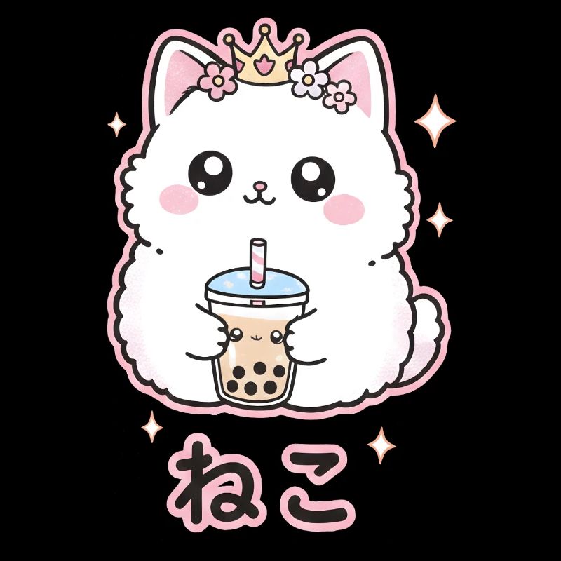 Cat Queen with Bubble Tea