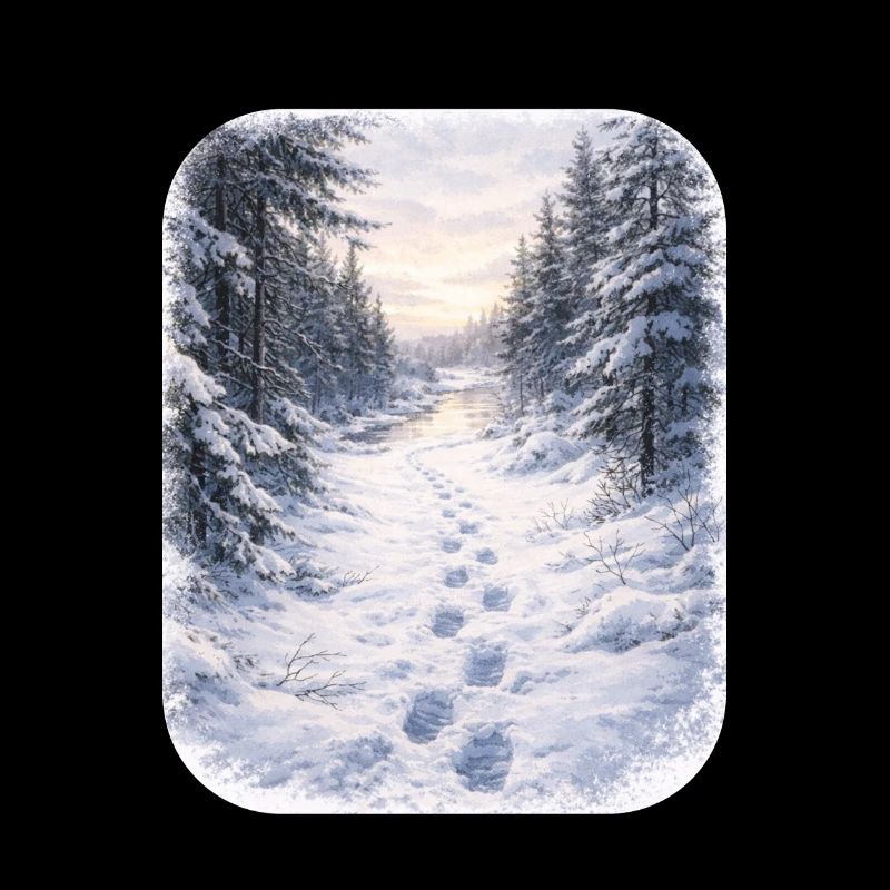 Winterwaldpfad Morgenschein