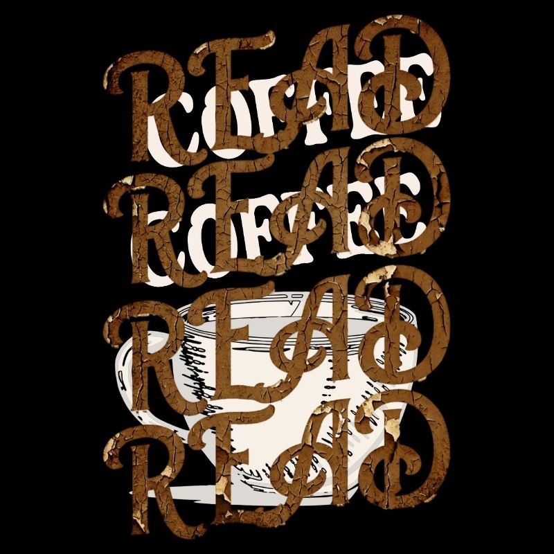 Read Design - Vintage Look mit Kaffeehintergrund