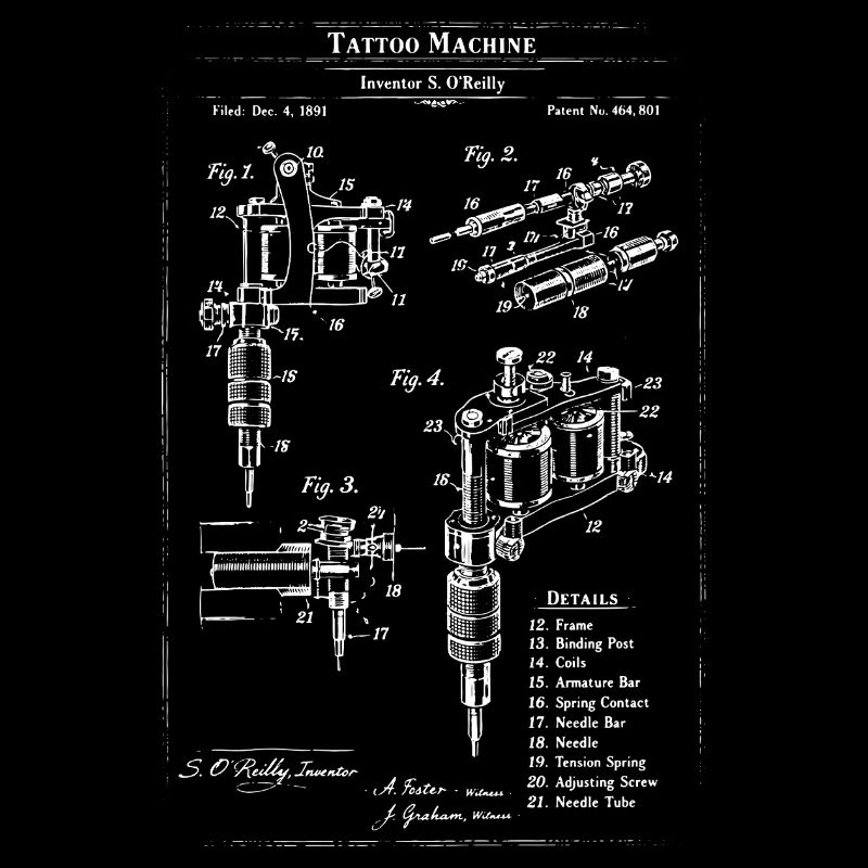 Tattoo Machine blueprint design