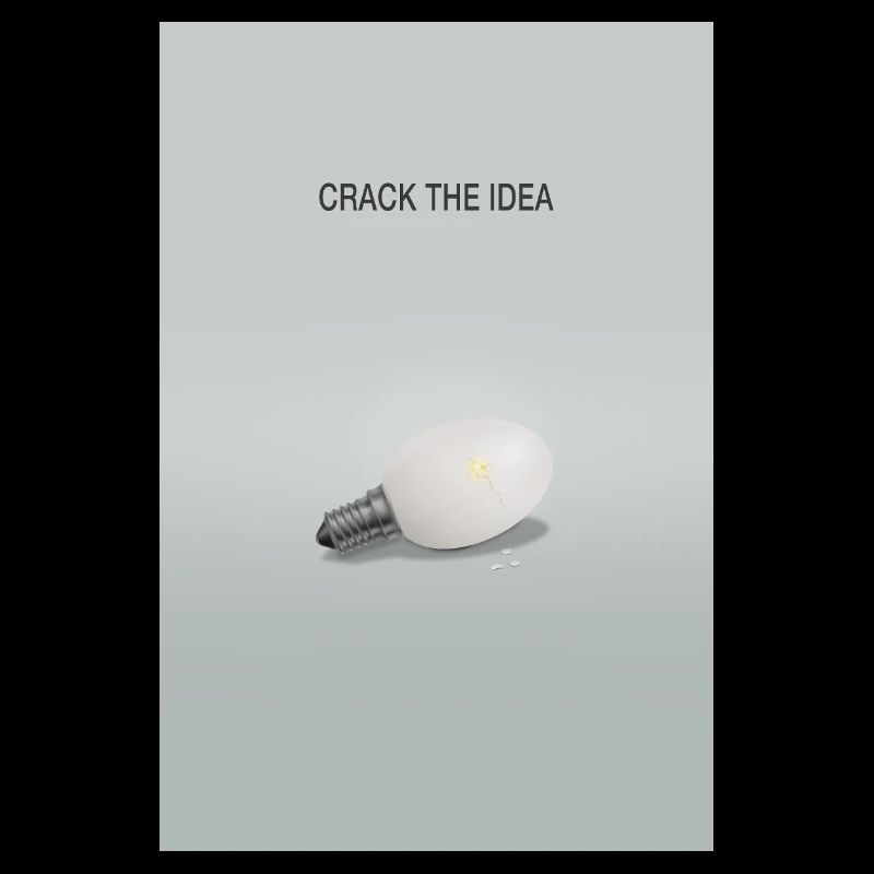 Affiche de pensée créative Crack The Idea