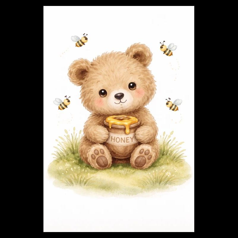 Honigbär mit Honigtopf