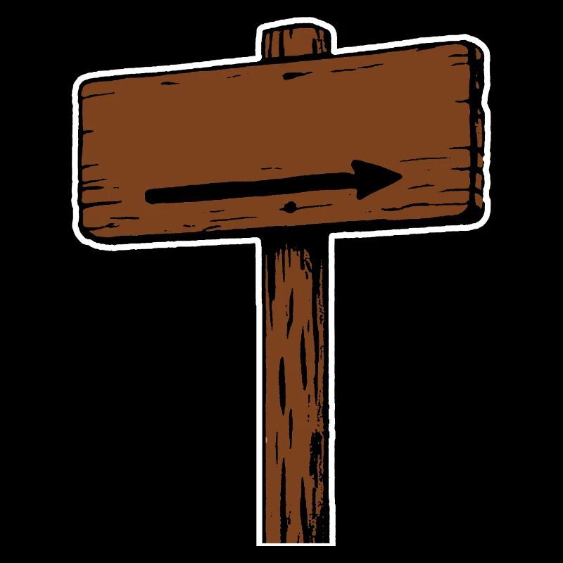 Panneau en bois Panneau indicateur flèche directionnelle