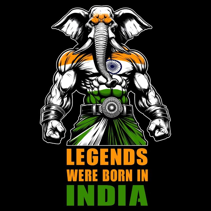 Motif de légendes d'éléphants d'Inde