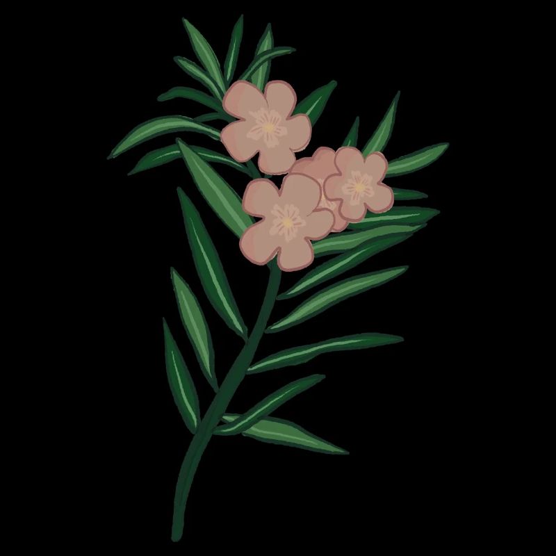 Branche rose Fleur de laurier-rose