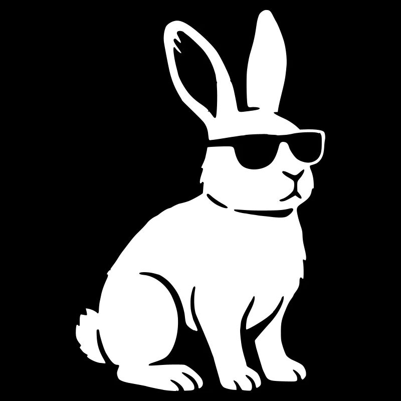 Cute Rabbit Sunglasses Cool Vector