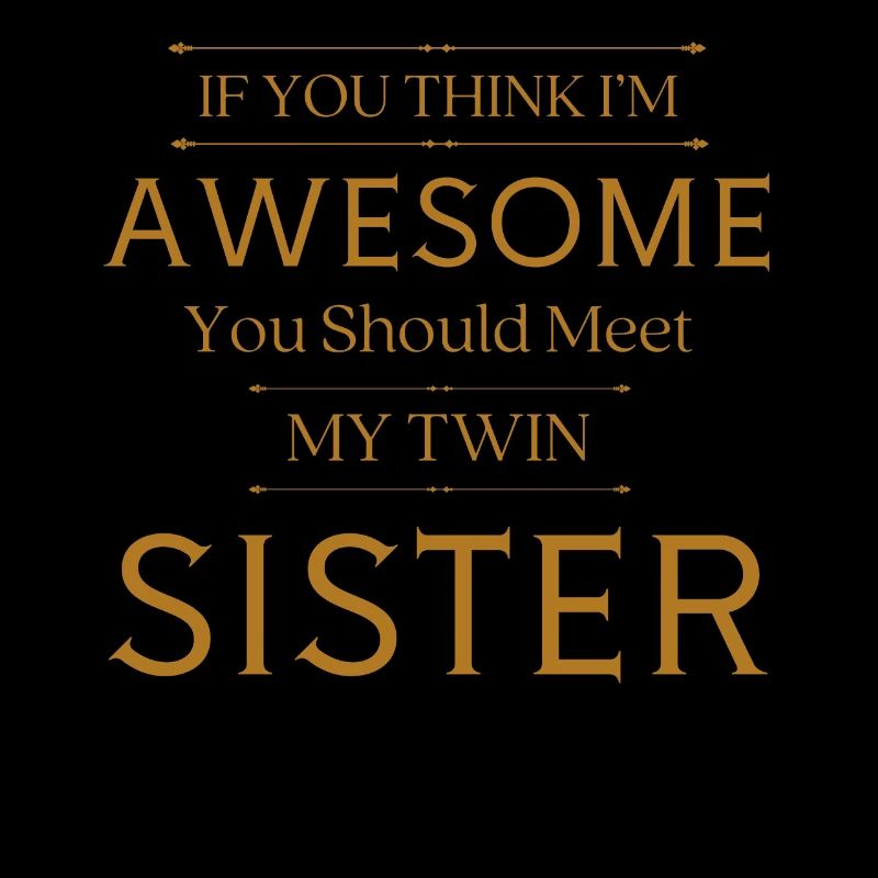 Humorous Twins Design Sibling Connection