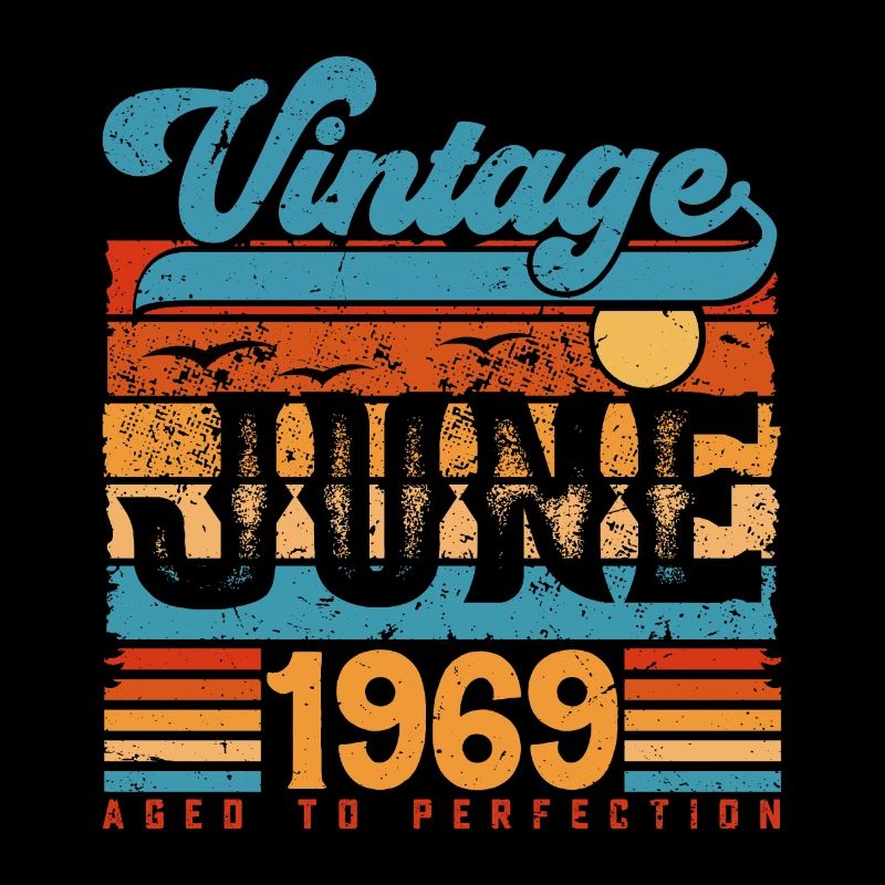Juni 1969, Vintage-Jubiläumsgeschenk Juni 1969.