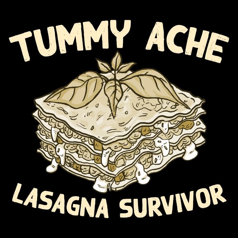 Maux de ventre Lasagne Survivant Drôle de nourriture préférée
