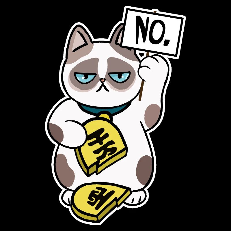 Conception de chat malchanceux