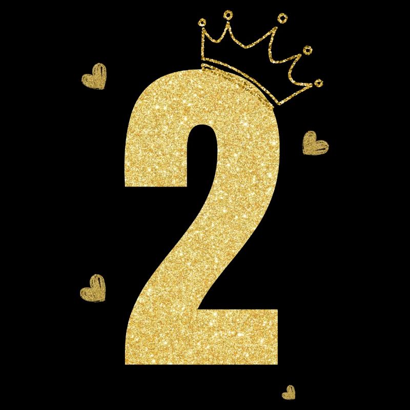 2e anniversaire couronne doré