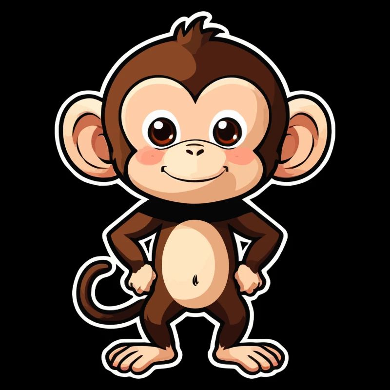 Petit bébé singe mignon, singe, singe