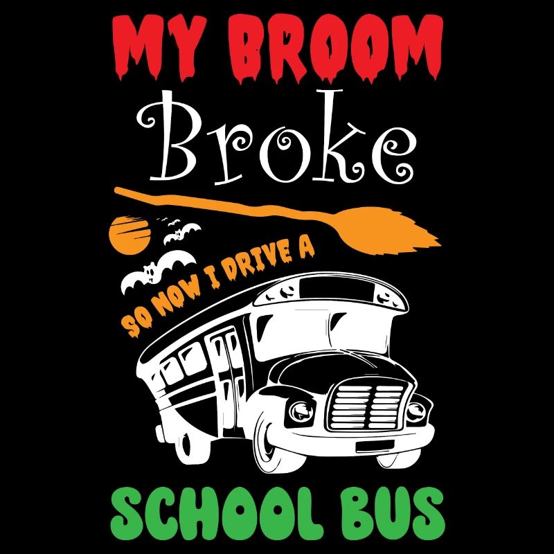 Funny Witch School Bus Driver Halloween