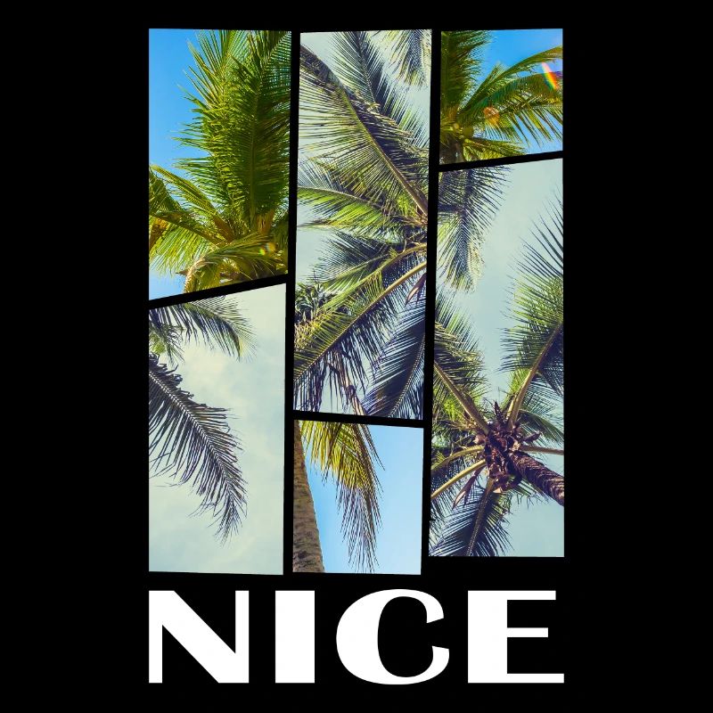 Nizza Nice Frankreich Sommer Palmen Strand Meer