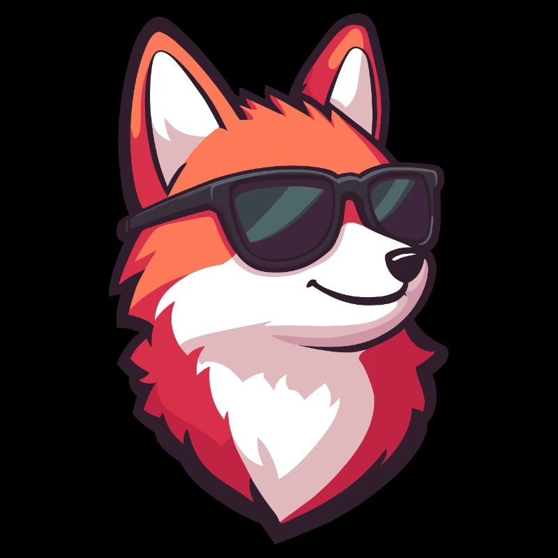Fox with sunglasses - Cool and casual
